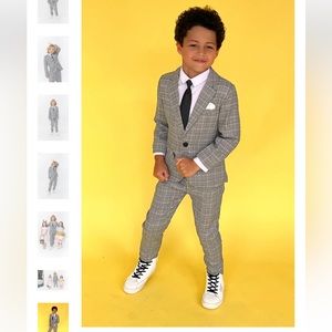 Lola and the boys grey three piece suit